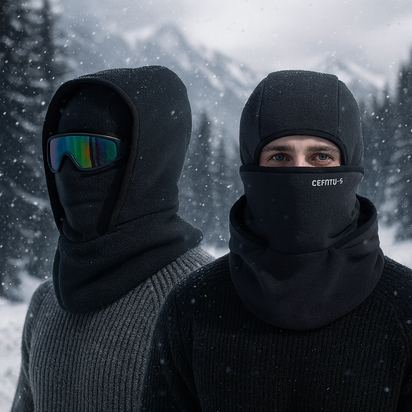 Multi Functional Outdoor Thermal Integrated Balaclava Hat Scarf & Earmuffs In One Soft